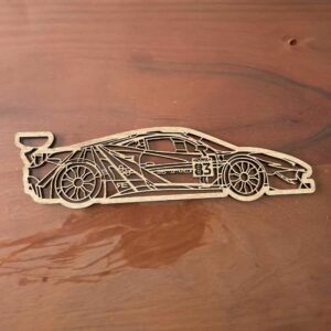 plaque Ferrari 488 GTE Evo numéro 83 découpé et gravé